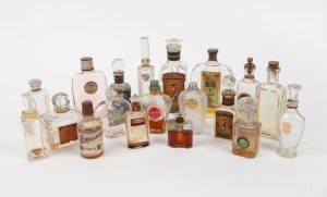 Nineteen assorted antique and vintage perfume bottles, mostly with original branding and labelling, the largest 15cm high