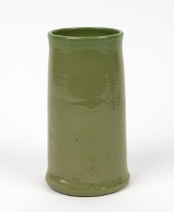 OSREY rare green glazed pottery vase, incised "Osrey, Ballarat, 1925", 16cm high