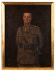 ARTIST UNKNOWN, (An Officer of Victoria's 57th Infantry Battalion, the "Merri" Regiment), circa 1930s, oil on canvas, 60 x 45cm, 67 x 51cm OVERALL