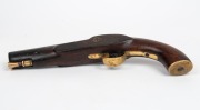 An antique English percussion cap pistol with "TOWER PROOF" stamp and crown mark, 6" barrel, .69 calibre, circa 1837, 32cm long - 3