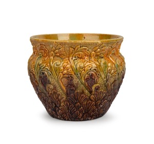 V.A.P. (Victoria Art Pottery) jardiniere by WILLIAM FERRY, 19th/20th century, stamped "VICTORIA ART POTTERY", ​​​​​​​17cm high, 22cm wide