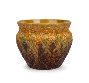 V.A.P. (Victoria Art Pottery) jardiniere by WILLIAM FERRY, 19th/20th century, stamped "VICTORIA ART POTTERY", ​​​​​​​17cm high, 22cm wide