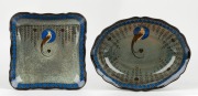 ROYAL DOULTON&nbsp;"Titanian"&nbsp;two English porcelain serving bowls with bird motif, circa 1930, factory mark to bases, the larger 28cm wide