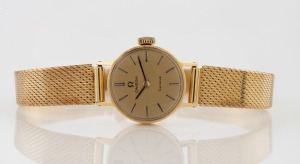 OMEGA "Geneve" lady's watch with manual wind movement in 18ct gold case on a 14ct yellow gold bracelet, 21.8 grams not including movement