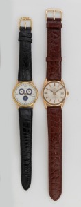TISSOT "VISODATE SEASTAR" datejust manual wristwatch with baton numerals and steel back, together with a TISSOT moonphase full calendar wristwatch with quartz movement, (2 items)