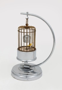 SWING vintage German birdcage annular clock, 20th century. 21cm high.