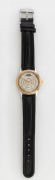 ORIS automatic wristwatch with calendar dial, moonphase, and skeleton back, 3.7cm wide including crown
