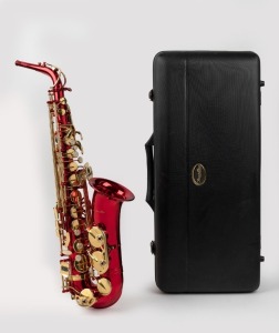 FONTAINE Alto-Saxophone in case, the case 63cm wide