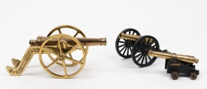 Three reproduction model cannons, 20th century, the largest 25cm long overall
