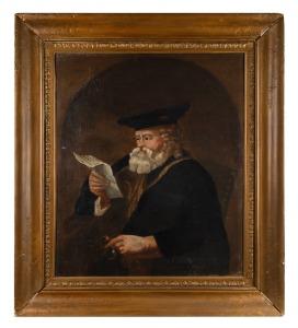 ARTIST UNKNOWN, (the letter), oil on canvas, 75 x 61cm, 99 x 86cm overall