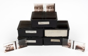 JULES RICHARD, PARIS: A collection of Verascope stereo glass slides in original Richard storage trays, circa 1910-20. The subjects include the Western Front during WW1, Europe, French West Africa, etc. (250+).