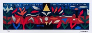 JOHN COBURN (1925-2006), Come Holy Spirit Renew The Whole Creation, lithograph, 81/200, signed lower right "Coburn", 15 x 40cm, mounted 29 x 54cm overall