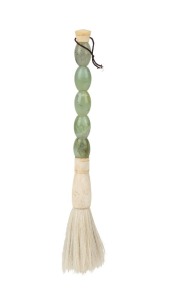 A Chinese jade and bone scholar's brush, 20th century, ​​​​​​​28cm long