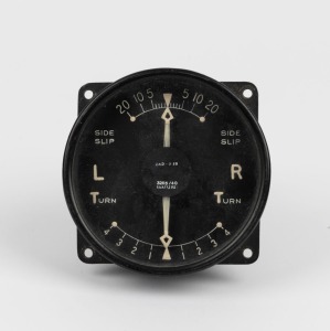 Reid & Sigrist&nbsp;32116/40 Turn and Slip Indicator, c. 1930s, diameter 11cm, with British Air Ministry engraving.