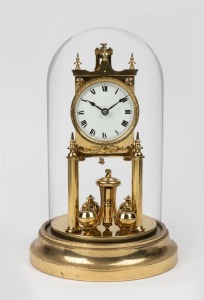 GUSTAV BECKER German 400 day anniversary dome clock, early 20th century, 28cm high