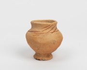 Medieval Pingsdorf pottery food bowl, Rhineland, 11th-13th century, 8.5cm high