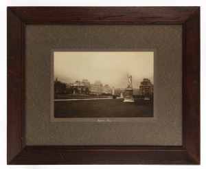 "GARDENS, PARIS" black and white albumen photograph, attractively framed and mounted, early 20th century, ​​​​​​​sheet size 26 x 38cm, 59 x 72cm overall