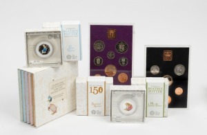 BEATRIX POTTER four Royal Mint coin sets; together with two English Mint coin sets, (6 items)
