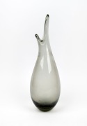 HOLMEGAARD Danish glass "Beak" vase, engraved "HOLMEGAARD", 42cm high