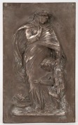 A set of four antique silver plated panels depicting the four seasons, 19th century, 33.5 x 20cm each overall - 2