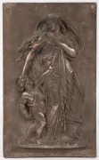 A set of four antique silver plated panels depicting the four seasons, 19th century, 33.5 x 20cm each overall - 5