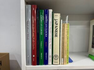 CLOCKS OF THE WORLD: Antiques reference books including Duy Ly "American Clocks", Ortenburger "Vienna Regulators and Factory Clocks", and Hose "Zeigeler - Melbourne's Clock Maker" plus others, (14); mostly hardcover.