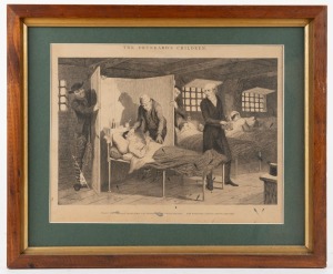 "THE BOTTLE" and "THE DRUNKARD'S CHILDREN" series of thirteen antique black and white engravings,&nbsp; attractively framed and mounted,&nbsp; 39 X 47cm each