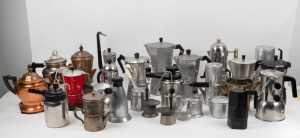 ESPRESSO COFFEE collection of stove-top coffee makers, mostly Italian, 19th and 20th century, (qty)