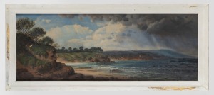ARTIST UNKNOWN, (seascape), oil on canvas, ​​​​​​​24 x 65cm, 32 x 72cm overall