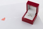 A platinum pav&eacute;&nbsp;halo engagement ring with impressive 1.26 carat central diamond (VVS2), (colour F), in original box of issue from James Allan Jewellers. "Excellent Round True Hearts and Arrows cut" the highest quality cut available with James Allen. This - 4