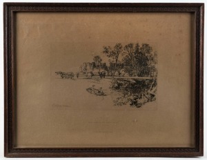 SIR FRANCIS SEYMOUR HADEN (1818-1910) Cowdray, drypoint engraving, ​​​​​​​plate size 15 x 23.5cm, 34 x 44cm overall