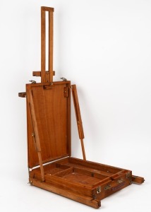 A travelling artist's easel, 20th century, 56cm high when folded