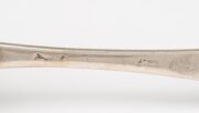 A pair of Britannia standard antique English tablespoons, 17th/18th century, ​​​​​​​20.5cm long, 124 grams total - 4