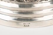 A pair of engraved silver candlesticks, South-East Asian origin, 20th century, stamped "900", maker's mark illegible,&nbsp; 19cm high, 428 grams total - 2