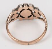 An antique Spanish Colonial rose gold and diamond cluster ring with silver mounts, South American origin, 18th/19th century,&nbsp; ​​​​​​​3.3 grams&nbsp; - 2
