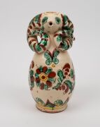 An unusual antique Russian zoomorphic&nbsp;jug with ram's head decoration, 19th/20th century, 24cm high - 2
