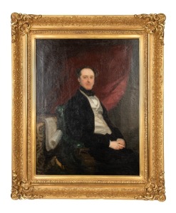 CONWAY HART (1814-1864) (attributed), portrait of a gentleman, c1860, purported to be George Milner Stephen, member for Collingwood in the Victorian Legislative Assembly (1859-61) oil on canvas, 57.5 x 42.5cm, 77 x 62cm overall