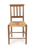 ANTONIO DEBERTOLIS&nbsp;dining chair, blackwood and rush seat, Drouin, Victoria, 19th century - 3