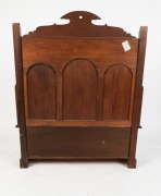 Circle of ROBERT PRENZEL&nbsp;Australian blackwood hall seat with carved griffin and face mask decoration, early 20th century, 138cm high x 115cm wide x 41cm deep - 7