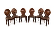GEORGE THWAITES&nbsp;& DANIEL LIVINGSTONE of Melbourne, important set of six antique Australian carved cedar target back chairs, originally commission for the NATIONAL BANK OF AUSTRALASIA situated at 279 Collins Street Melbourne. These chairs are believed to b
