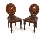 GEORGE THWAITES&nbsp;& DANIEL LIVINGSTONE of Melbourne, important set of six antique Australian carved cedar target back chairs, originally commission for the NATIONAL BANK OF AUSTRALASIA situated at 279 Collins Street Melbourne. These chairs are believed to b - 2