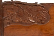 An Australian Arts & Crafts blackwood firescreen carved with gumnuts and leaves with branch decoration, in the manner of Prenzel, early 20th century, ​​​​​​​70cm high, 86cm wide, 17cm deep - 3
