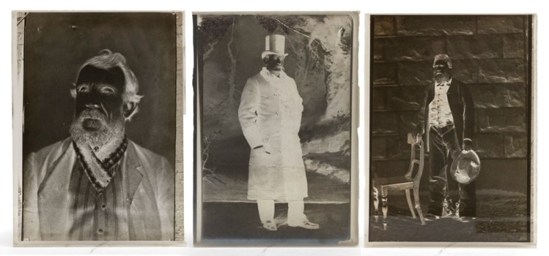 [BUSHRANGERS] A small box containing ten glass plate negatives, circa ...