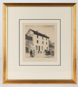 LIONEL ARTHUR LINDSAY (1874-1961), Officer's Quarters, Kent St., dry point etching, signed and titled in the margin, 20 x 18cm, 41 x 38cm overall