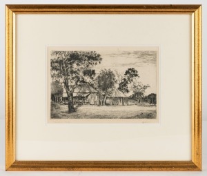 GEORGE MARLER (1879-1960), Troubra Tank, dry point etching, signed and titled in the lower margin, 16 x 23cm, 33 x 39cm overall