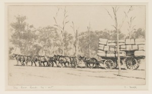 J. DODD, The Last Load, dry point etching, signed and titled in the lower margin, 16 x 25cm, 40 x 48cm overall