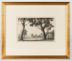 ERNEST EDWIN ABBOTT (1888-1973), I.) Roadside Farm, II.) A Roadside Farm, dry point etchings, titled in pencil in lower margin, signed with Abbott's pseudonym "G. Cope", 15 x 23cm, 33 x 40cm overall