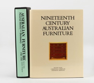 FAHY, SIMPSON & SIMPSON, "Nineteenth Century Australian Furniture" [1985], together with FAHY & SIMPSON "Australian Furniture - Pictorial History and Dictionary 1788 - 1938" [1998], signed l/e. (2) in "as new" condition.