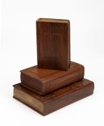 Three Australian pine book boxes, 20th century, the largest 18cm high