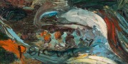 JOHN PERCEVAL&nbsp;(1923-2000), (landscape with bridge), oil on composition board, signed lower left "Perceval, '59", 66 x 53cm, 85 x 72cm overall PROVENANCE: Purchased by the vendors father directly from the artist, who were close friends - 2